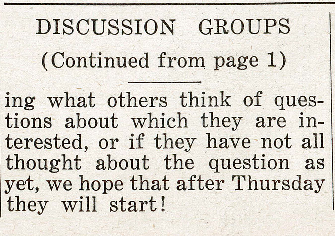 Discussion Groups 1924 · Black History Simmons
