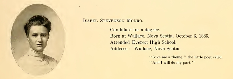 Isabel Stevenson Monro, Class of 1907