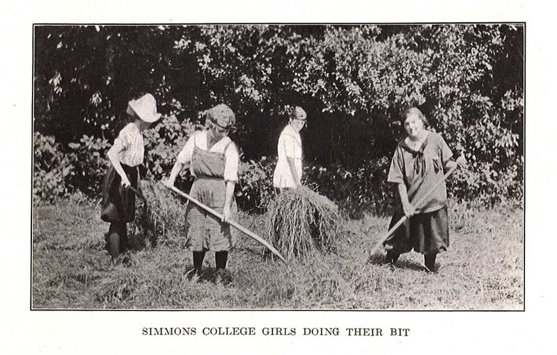 Simmons College girls doing their bit