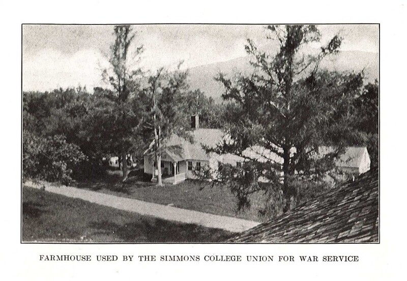 Farmhouse used by the Simmons College Union for War Service