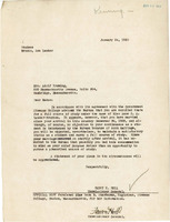 Correspondence to Simmons social work international student Adolf Kruming (Anne S. A. Lauder Brunton) from England from Harry E. Hull, Commissioner General, 1929