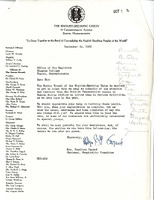 Request by the Boston English-Speaking Union to the Simmons Registrar for contact information on students from the British Commonwealth, 1953