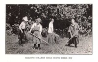 Simmons College girls doing their bit