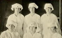 Red Cross Auxiliary with Marion Fitch (lower left)