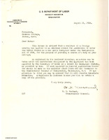 Correspondence between the Simmons College Office of the President and the U.S. Department of Labor Bureau of Immigration, 1924