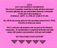 1990 GALA Week Invitation